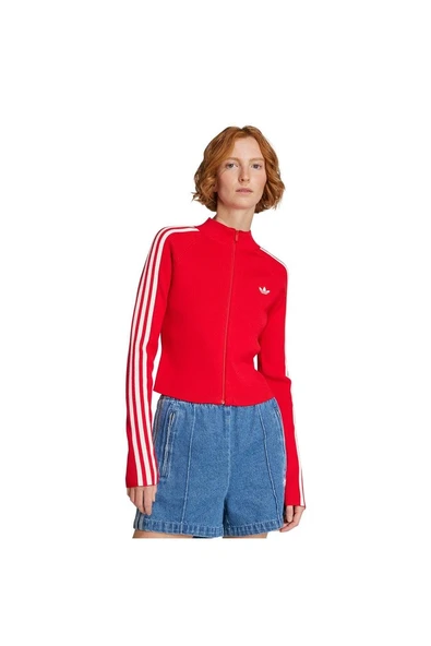adidas Kadın  Kırmızı  Ceket SLIM KNIT TT JY2598 - Resim 2