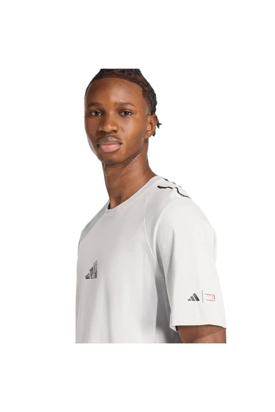 adidas  Erkek  Gri  T-shirt M T-S JL7963 - Resim 5