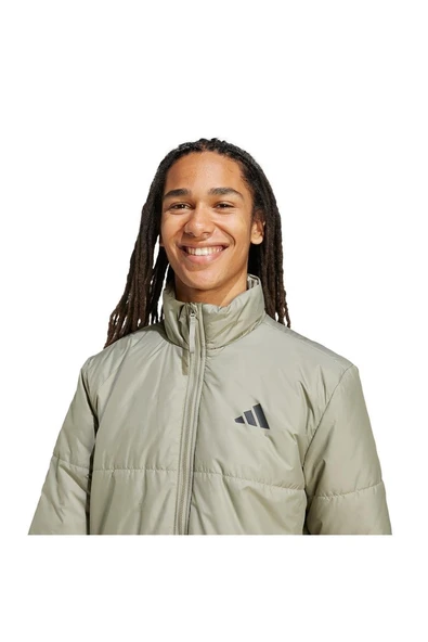 adidas  Erkek Yeşil  Mont BSC 3S INS JKT JX7760 - Resim 5