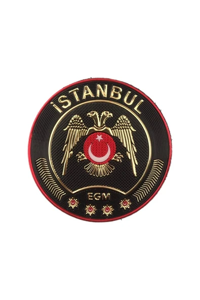 İSTANBUL Çevik Kuvvet Polis Arması 3D Plastik TPU, Yeni Tip, Cırtlı, Standart Ölçü, ürün görseli