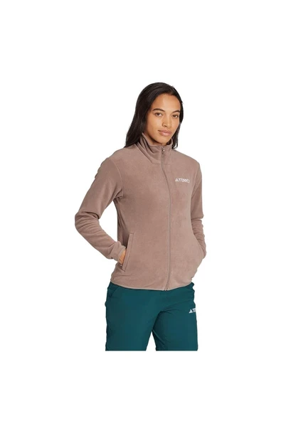 adidas Kadın  Kahverengi  Ceket W MT ESS FZ FL JM3112 - Resim 4