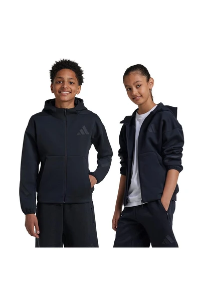 adidas Çocuk  Siyah  Ceket J Z.N.E.FZ JF2847 - Resim 7