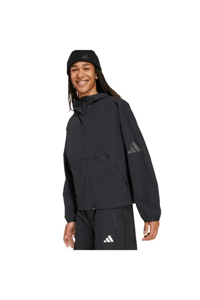 adidas  Erkek  Siyah  Ceket M MYSHELTER WND JM3936 - Resim 5