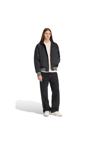 adidas Erkek  Siyah  Ceket BOMBER JKT JV7624 - Resim 4