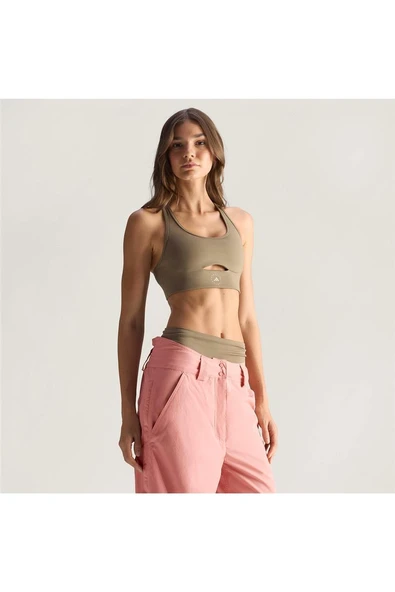 adidas Kadın  Kahverengi  Sporcu Sütyeni aSMC TST BRA JW1996 - Resim 12