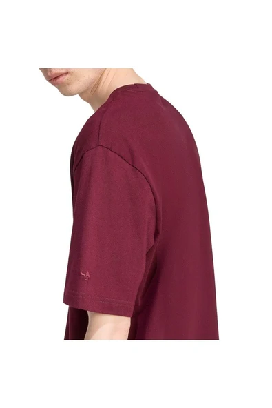 adidas  Erkek Bordo  T-shirt GRAPHIC LO SS T JX8175 - Resim 6