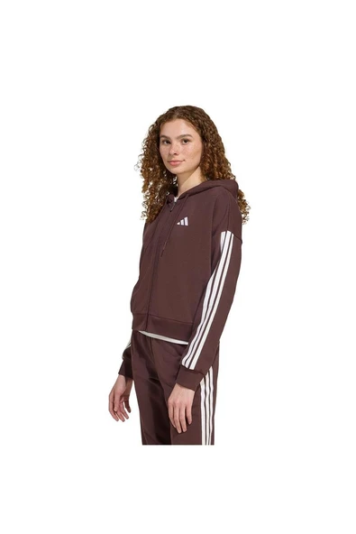 adidas Kadın  Kahverengi  Ceket W 3S FT FZ HD JY3137 - Resim 2