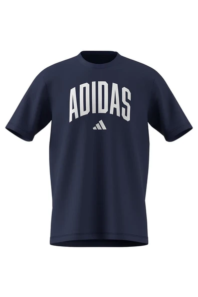 adidas  Erkek  Mavi  T-shirt M COLLEGIATE T JM6417 - Resim 7
