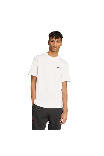 adidas Erkek  Beyaz  T-shirt M T-S JL8056 - Resim 2