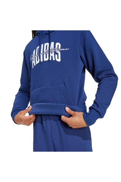 adidas  Erkek  Mavi  Sweatshirt M COLLEGIATE HD JM6428 - Resim 6