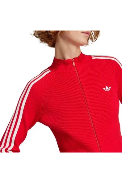 adidas Kadın  Kırmızı  Ceket SLIM KNIT TT JY2598 - Resim 5