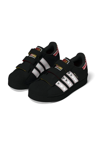 adidas Çocuk  Siyah  Sneaker SUPERSTAR LED LIGHTS CF C JP8087 - Resim 11