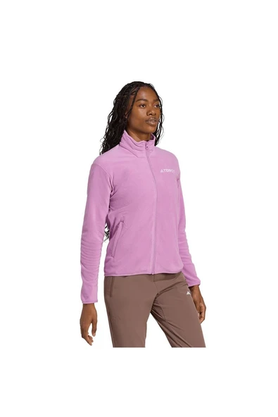 adidas Kadın  Mor  Ceket W MT ESS FZ FL JM3113 - Resim 4