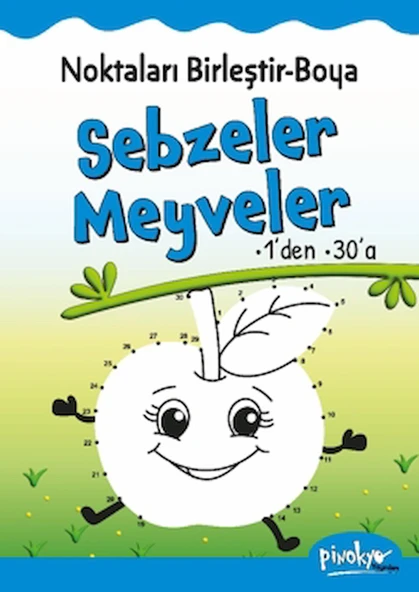 Noktaları Birleştir-Boya Sebzeler-Meyveler-1’den 30’a / Pinokyo Yayınları / 9786259872940 ürün görseli