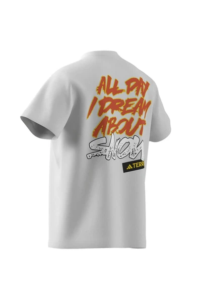 adidas Erkek  Beyaz  T-shirt U SNOW T JM6361 - Resim 12