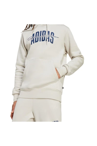 adidas  Erkek  Bej  Sweatshirt M COLLEGIATE HD JM6424 - Resim 5