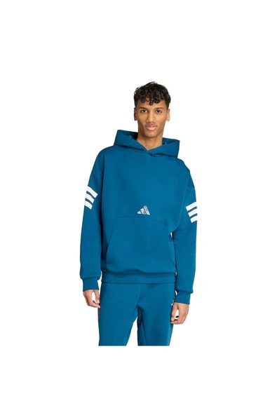 adidas Erkek  Mavi  Sweatshirt M HOO JL7975 - Resim 2
