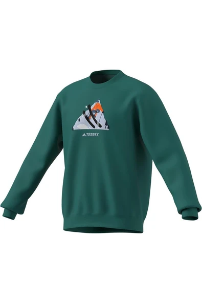 adidas  Erkek Yeşil  Sweatshirt SNOW CREW KE2319 ürün görseli 1