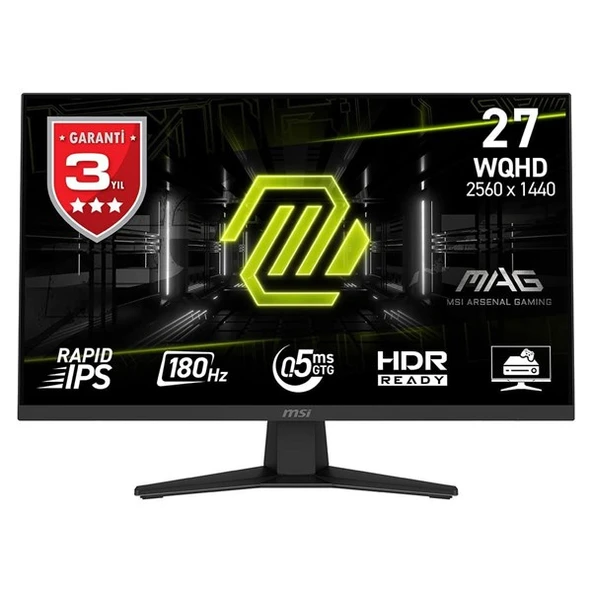 MSI 27" RAPID IPS MAG 274QF 0.5MS 180HZ HDMI-DP GAMING MONİTÖR 2560X1440 ürün görseli