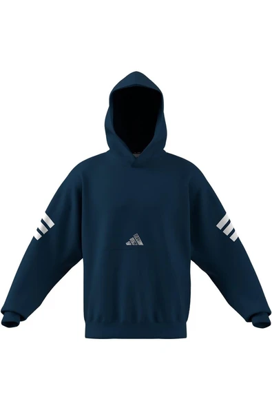 adidas Erkek  Mavi  Sweatshirt M HOO JL7975 - Resim 7