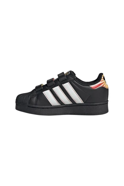 adidas Çocuk  Siyah  Sneaker SUPERSTAR LED LIGHTS CF C JP8087 - Resim 5
