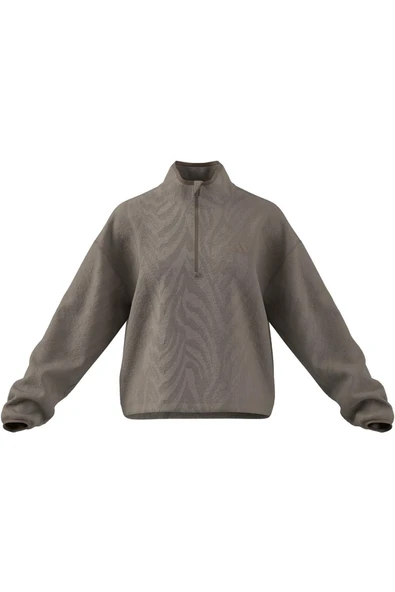 adidas Kadın  Kahverengi  Ceket AOP POLARFLEECE JX3122 - Resim 7