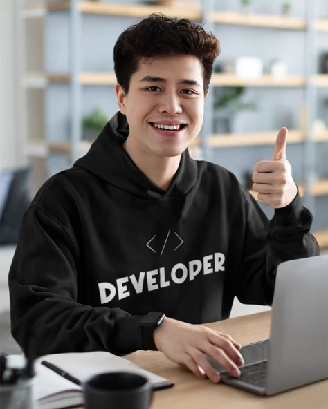 Yazılımcılara Özel Meta Developer Baskılı, Unisex, Kapüşonlu Regular Hoddie Kangru Sweat, 3'lü Paket - Resim 5