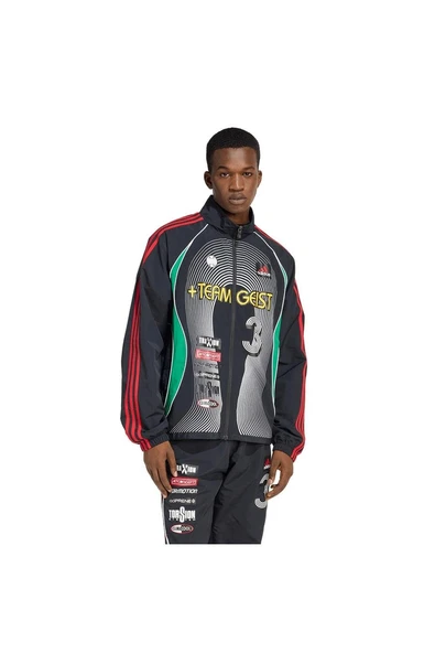adidas Erkek  Siyah  Ceket GFX TRACK TOP KG5078 - Resim 2