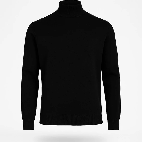 Slim Fit Polo Yarım Balıkçı Uzun Kol Erkek Triko - 7425 - 5