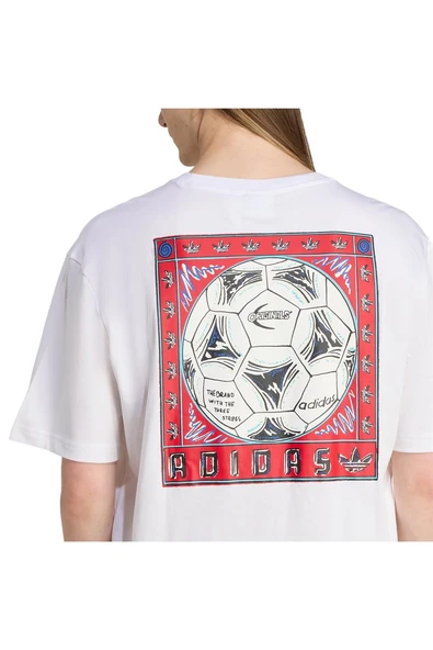 adidas Erkek  Beyaz  T-shirt GRAPHIC TEE JX3094 - 6
