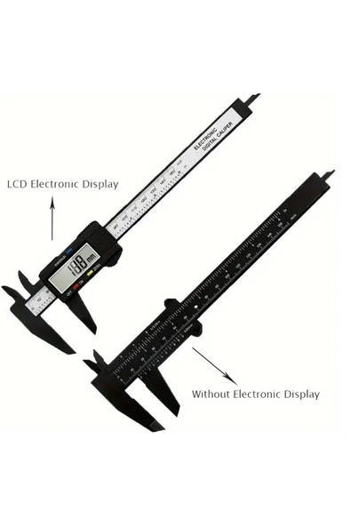 NACTUMU 150 mm Dijital Kumpas, Elektronik ve Fiber Karbon Kaplı Plastik Yapı - Resim 7