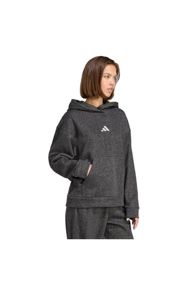 adidas Kadın  Siyah  Sweatshirt W ALL SZN HL HD JX4346 - Resim 4