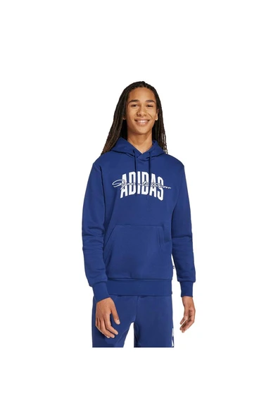 adidas  Erkek  Mavi  Sweatshirt M COLLEGIATE HD JM6428 - Resim 2
