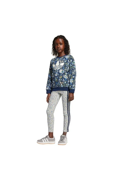 adidas Çocuk  Mavi  Eşofman CREW LEG SET JV7804 - Resim 4