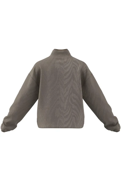 adidas Kadın  Kahverengi  Ceket AOP POLARFLEECE JX3122 - Resim 11