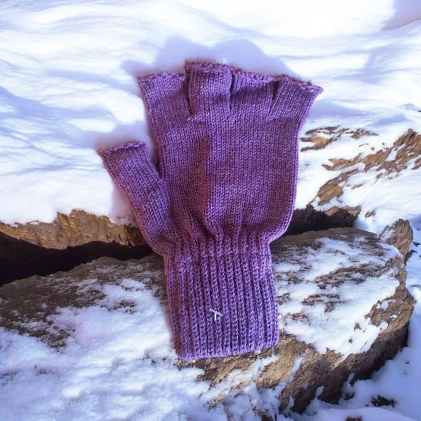 Tiriko Kadın Kesik Eldiven Mor ürün görseli 1
