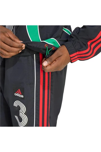 adidas Erkek  Siyah  Ceket GFX TRACK TOP KG5078 - Resim 6