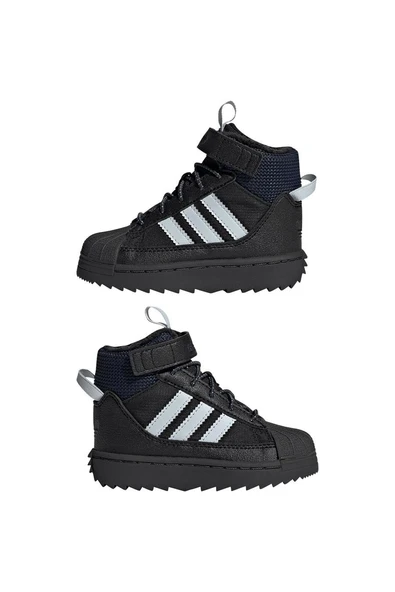 adidas Bebek  Siyah  Bot SUPERSTAR WINTER TREK I JQ0342 - Resim 10