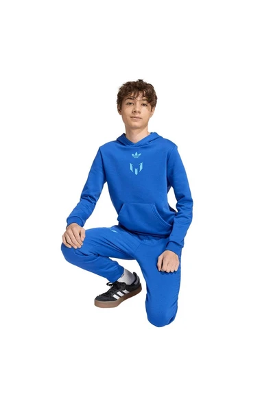 adidas Çocuk  Mavi  Sweatshirt MESSI HOODIE Y JY9542 - Resim 6