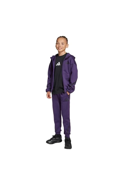 adidas Çocuk  Mor  Ceket J Z.N.E.FZ JW2426 - Resim 4