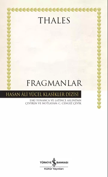 Fragmanlar / Thales / İş Bankası Kültür Yayınları / 9786254296154 ürün görseli