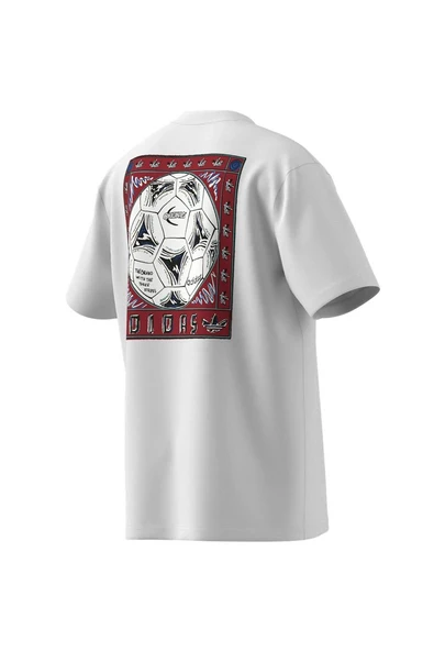 adidas Erkek  Beyaz  T-shirt GRAPHIC TEE JX3094 - 12