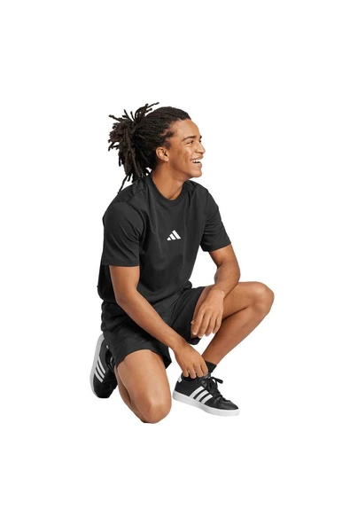 adidas  Erkek  Siyah  T-shirt M SL SJ T JE9024 - Resim 5