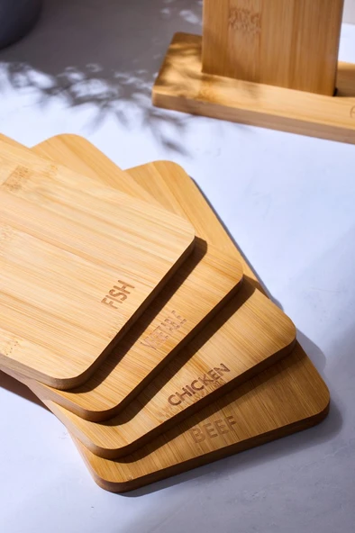 Perotti 16340 Edgard 4Lü Standlı Kesme Tahtası - 6