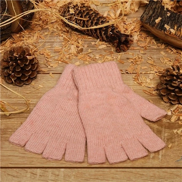 Tiriko Kadın Kesik Eldiven Açık Pembe