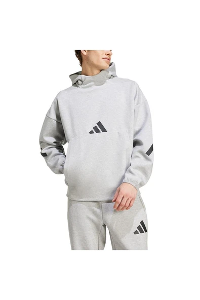 adidas  Erkek  Gri  Sweatshirt M Z.N.E. HD JE3070 - Resim 4