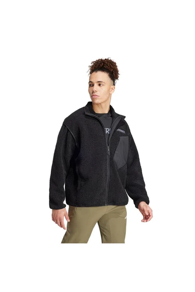 adidas  Erkek Siyah  Ceket XPL PILE FL JKT IZ4995 - Resim 12