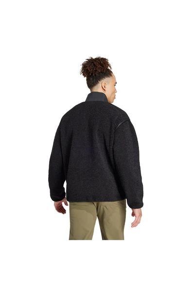 adidas  Erkek Siyah  Ceket XPL PILE FL JKT IZ4995 - Resim 9