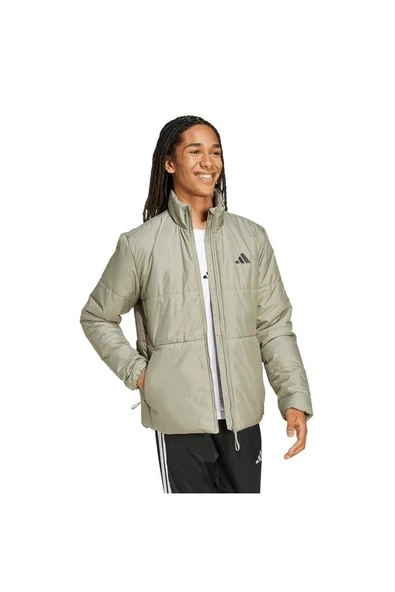 adidas  Erkek Yeşil  Mont BSC 3S INS JKT JX7760 - Resim 4
