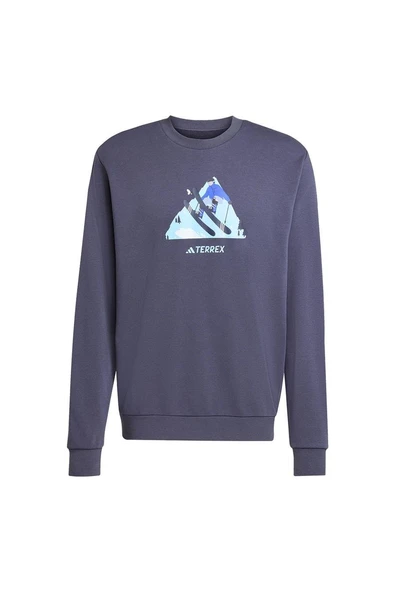 adidas Erkek  Mavi  Sweatshirt SNOW CREW KE2318 ürün görseli 1